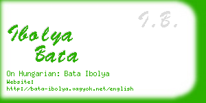 ibolya bata business card